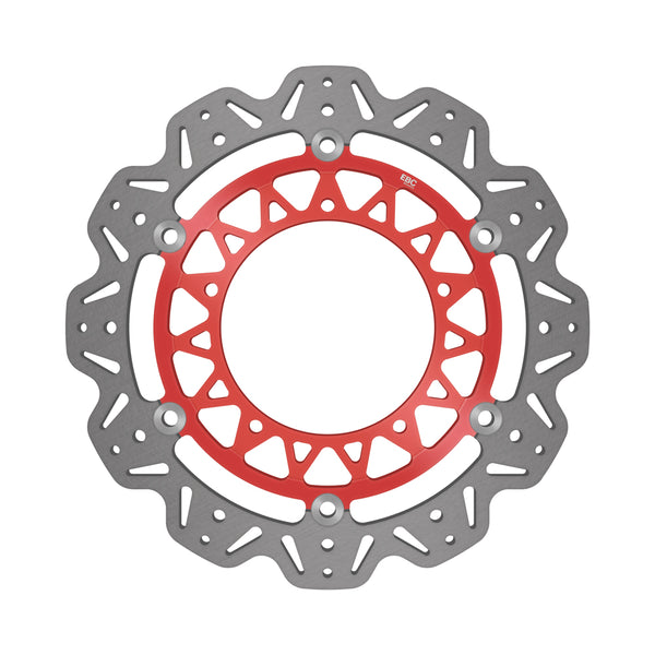 EBC 17-22 Yamaha YZF-R6 H 320mm Rotor Front Left/Right Vee Floating Red Rotor — VR2124RED
