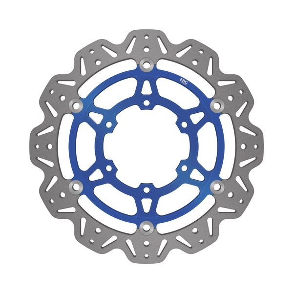 EBC 17-21 Suzuki GSX-R 1000 A (w/ABS/Brembo Radial Caliper) Front Left/Right Vee Floating Blue Rotor — VR3107BLU