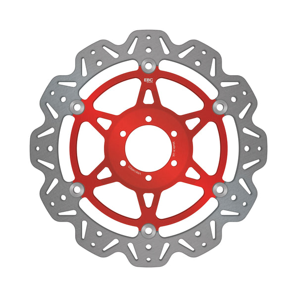 EBC 00-02 Ducati Monster 400 Single Disc Front Left/Right Vee Floating Red Rotor — VR614RED