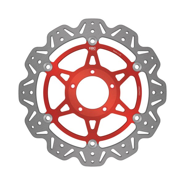 EBC 04-06 Ducati 749 Dark Monoposto/Biposto Front Left/Right Vee Floating Red Rotor — VR622RED
