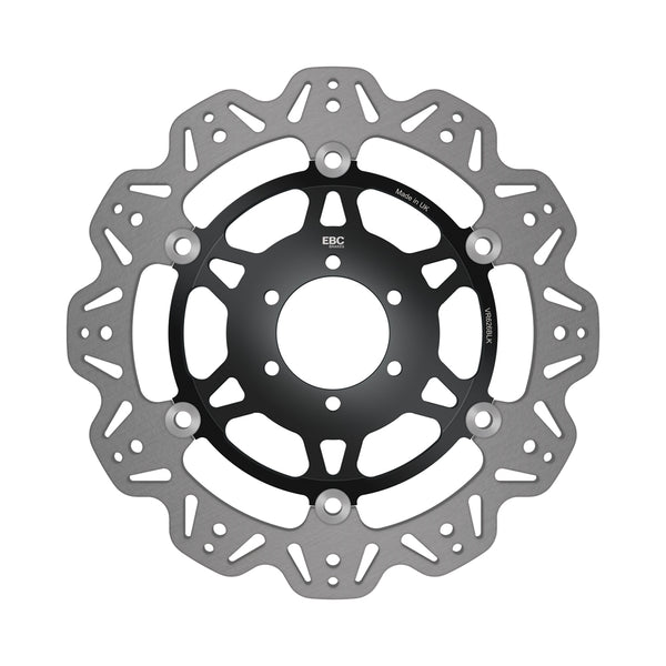 EBC 07-08 Ducati Monster 400 ie Japan Front Left/Right Vee Floating Black Rotor — VR626BLK