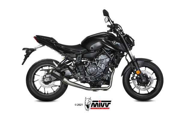 MIVV MK3 Carbon Full System Exhaust, High Position (Y.045.SM3C) for 2014-2022 Yamaha MT-07