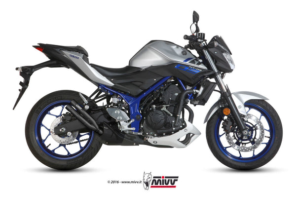 MIVV Double Gun Black Slip-On Exhaust (Y.055.LDGB) for 2016-2022 Yamaha MT-03