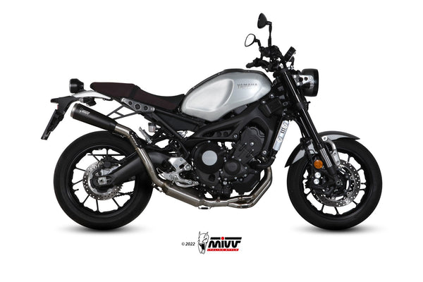 MIVV Ghibli Black Full System Exhaust, High Position (Y.056.LGB) for 2016-2022 Yamaha XSR900