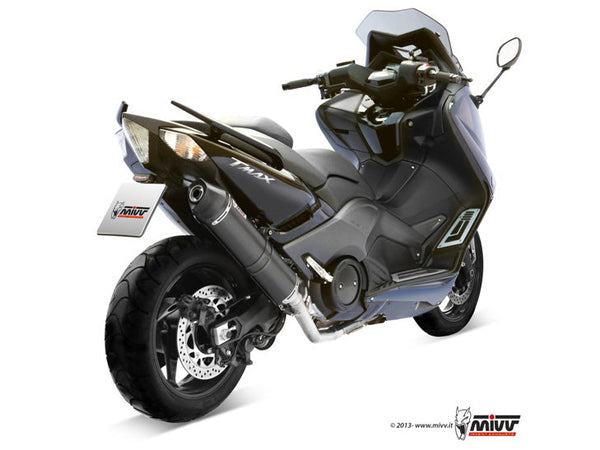 MIVV Stronger Black Full System Exhaust (Y.037.LBSC) for 2012-2016 Yamaha T-Max 530