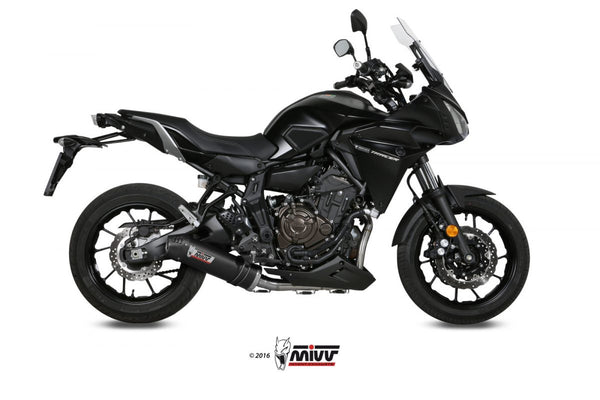 MIVV Oval Carbon Full System Exhaust with Carbon Cap (Y.058.L3C) for 2016-2022 Yamaha Tracer 700