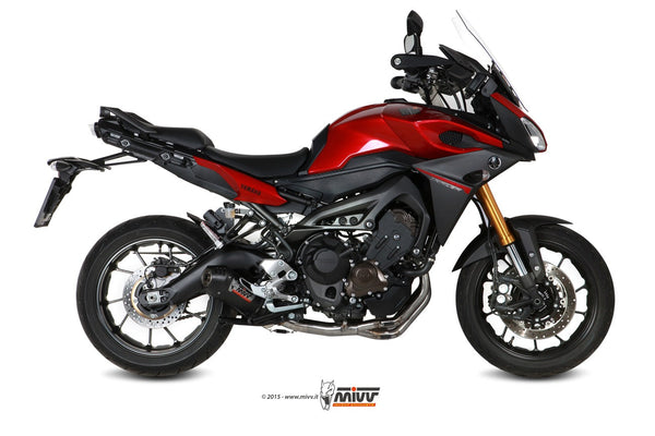 MIVV Oval Carbon Full System Exhaust with Carbon Cap (Y.049.L3C) for 2013-2020 Yamaha Tracer 900