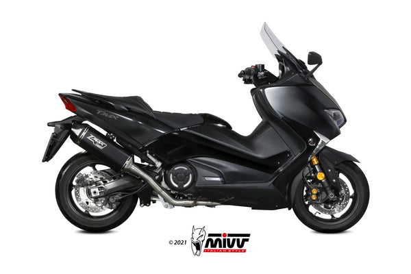 MIVV Speed Edge Black Full System Exhaust (Y.061.LRB) for 2017-2019 Yamaha T-MAX 530