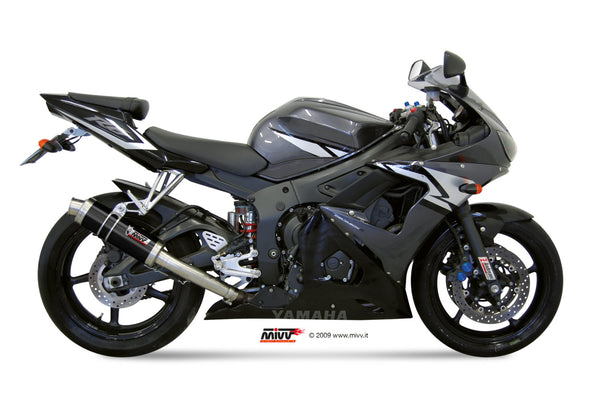 MIVV GP Black Slip-On Exhaust (Y.013.LXB) for 2003-2005 Yamaha YZF-R6