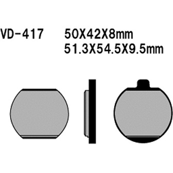 Vesrah Semi-Metallic Brake Pads — VD-417