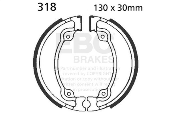 EBC 96-97 Honda CMX 250 C Rebel Rear Left FA-SFA-TT-X Brake Pads — 318