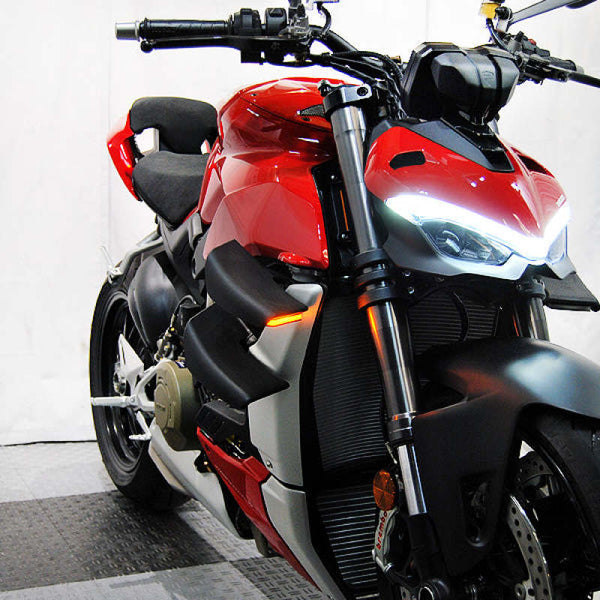New Rage Cycles 20-24 Ducati Streetfighter V4/ 2020 V2 Front Turn Signals — SF-FB