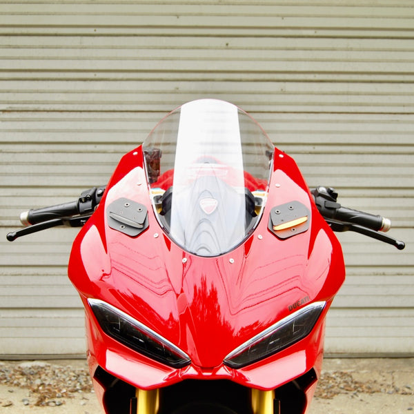 New Rage Cycles 25+ Ducati Panigale V2 Mirror Block Off Turn Signals — V2-MBO-25
