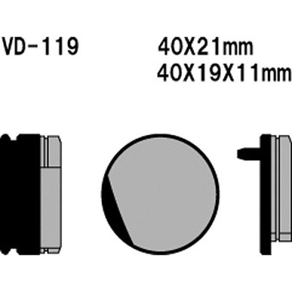 Vesrah Semi-Metallic Brake Pads — VD-119