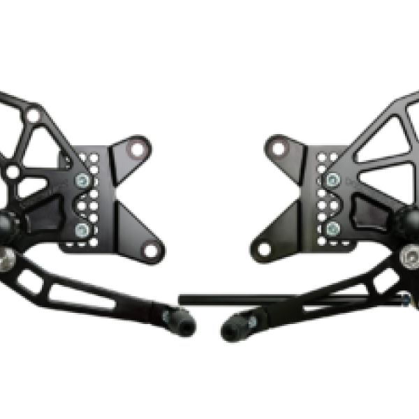 Vortex 09-12 Kawasaki ZX600 Ninja ZX-6R Adjustable Rearsets — Black (RS415K)
