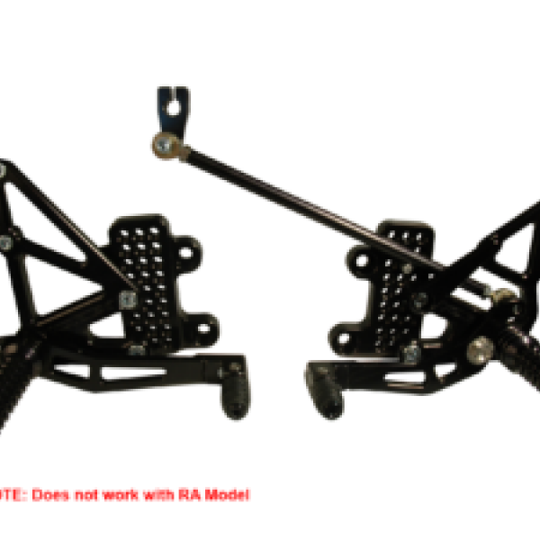 Vortex 07-23 Honda CBR600 RR Adjustable Rearsets — Black (RS265K)