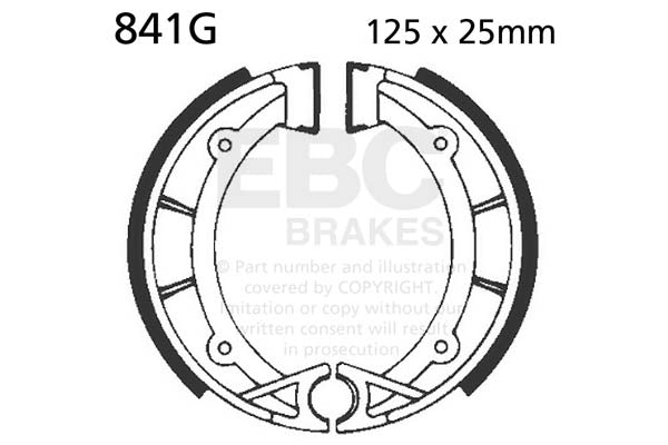 EBC Grooved Brake Shoes — 841G