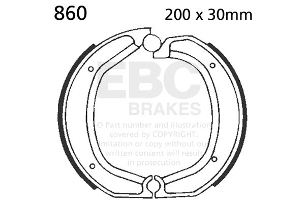 EBC Brake Shoes — 860