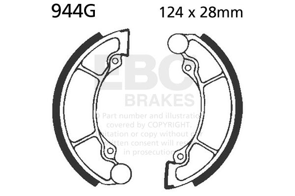 EBC Grooved Brake Shoes — 944G