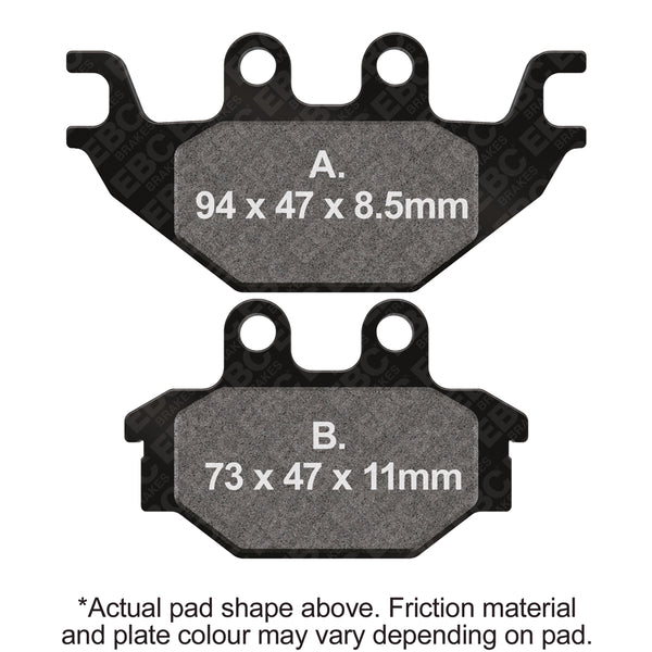 EBC R Long-Life Sintered Brake Pads — FA377R