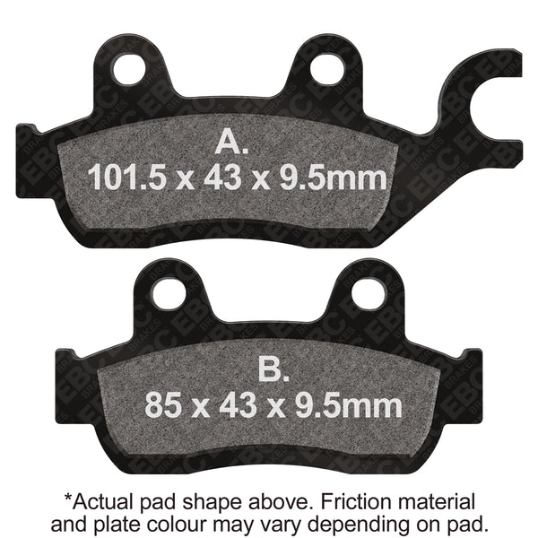 EBC 07-10 Honda CBF 150 SH Front Right V-SXR Brake Pads — FA744V