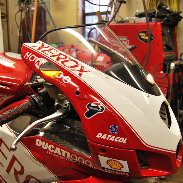New Rage Cycles 03-06 Ducati 999 Mirror Block Off Turn Signals — 999-MBO