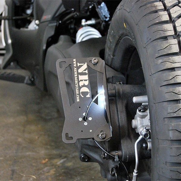 New Rage Cycles 19+ Can-Am Ryker Side Mount License Plate (2 Position) — RYKER-SIDE