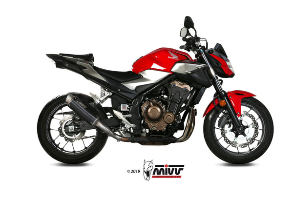 MIVV GPpro Black Slip-On Exhaust (H.075.LXBP) for 2019-2022 Honda CB500F