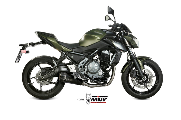 MIVV Delta Race Black Full System Exhaust (K.044.LDRB) for 2017-2022 Kawasaki Ninja 650/Z650