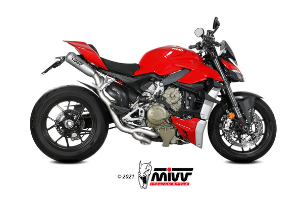 MIVV X-M1 Titanium Full System Exhaust - Underseat (R.DU.0007.SC4T) for 2020-2022 Ducati Streetfighter V4