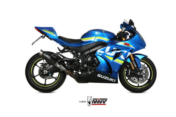 MIVV GPpro Black Slip-On Exhaust (S.050.LXBP) for 2017-2020 Suzuki GSX-R 1000