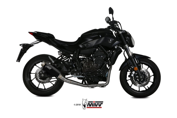 MIVV GPpro Black Full System Exhaust, High Position (Y.045.LXBP) for 2014-2020 Yamaha MT-07