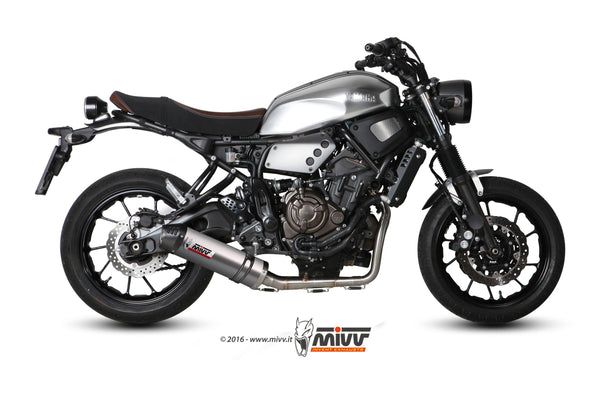 MIVV Oval Titanium Full System Exhaust with Carbon Cap (Y.053.L4C) for 2016-2022 Yamaha XSR700