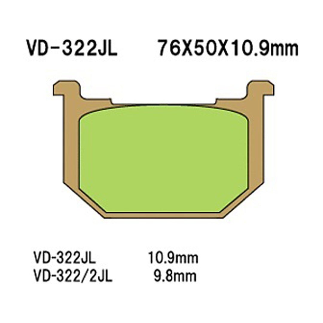 Vesrah Sintered Brake Pads — VD-322/2JL