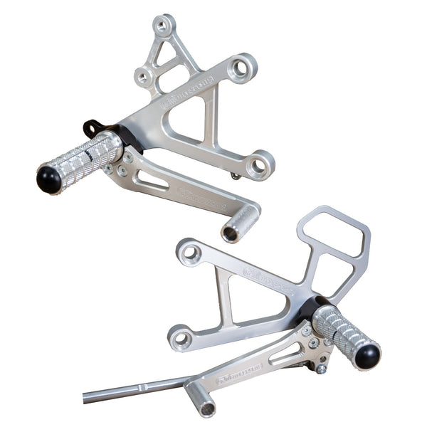 Woodcraft 2003-04 Kawasaki ZX6/636 Rearset Complete - STD/GP Shift