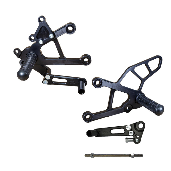 Woodcraft 2013-18 Kawasaki ZX636 Complete Rearset - STD/GP Shift