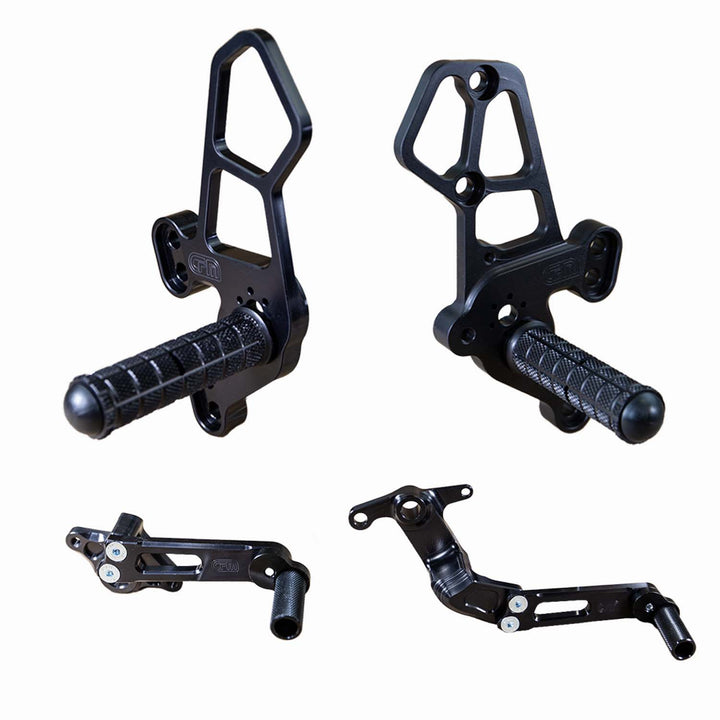 Woodcraft Yamaha MT09, XSR900 Rearset Kit, Complete W/Pedals