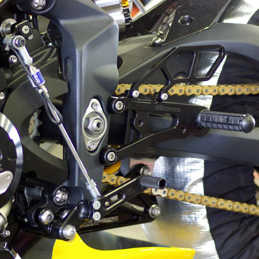 Woodcraft Triumph Daytona 675R Rearset - GP Shift w/QS Rod - RACE USE ONLY (No Side Stand)
