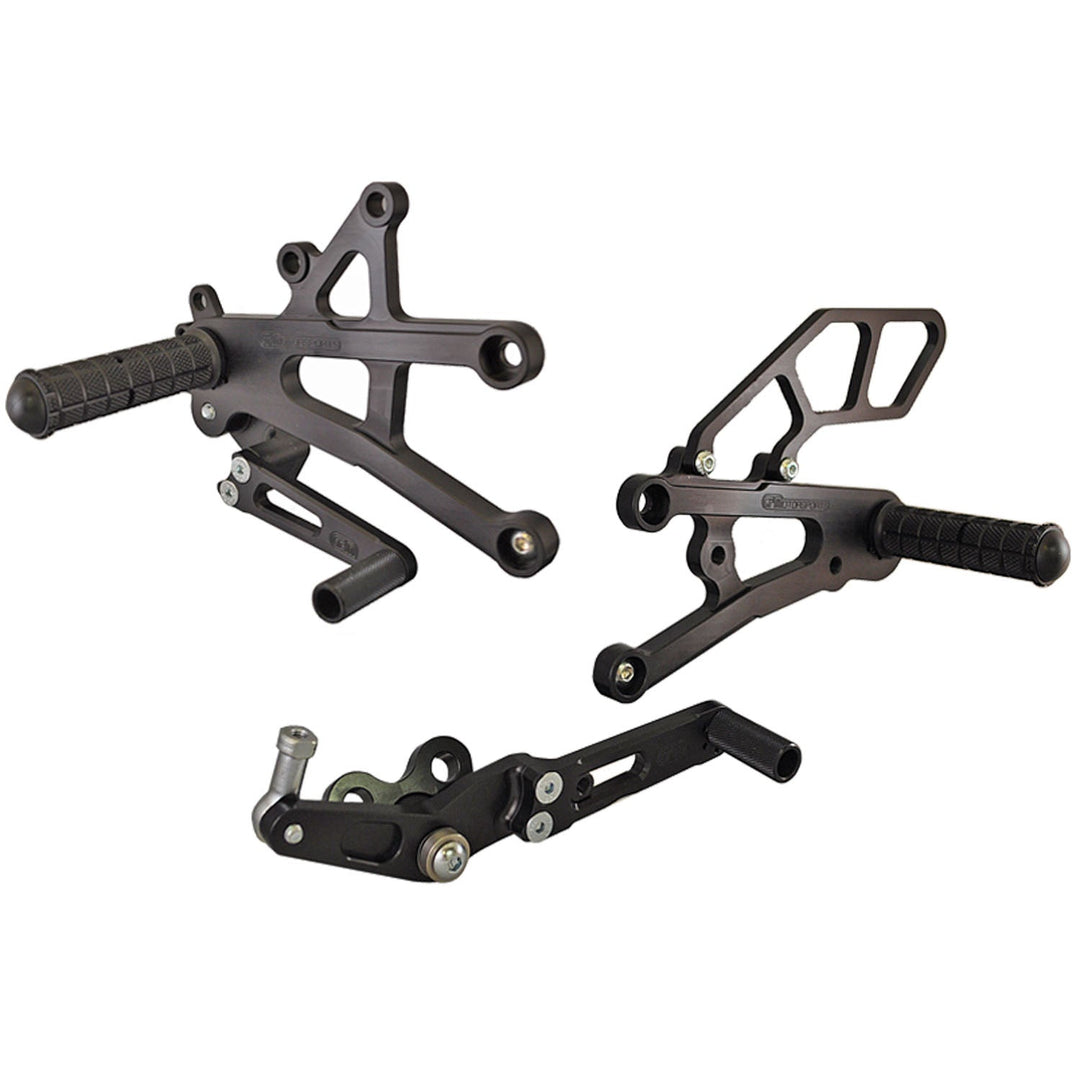 Woodcraft Triumph Daytona 675/Street Triple Rearset - GP Shift w/o QS - RACE ONLY (No Side Stand)