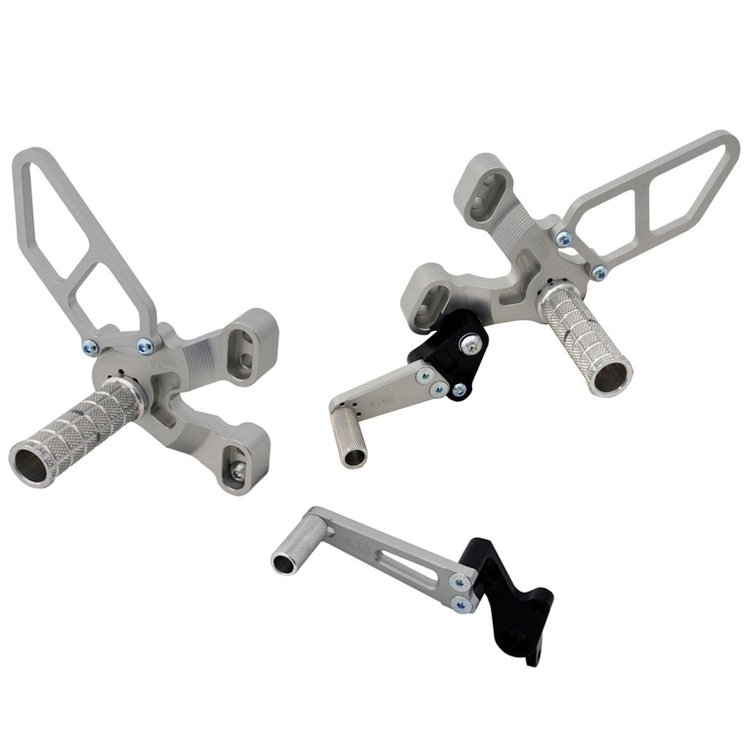 Woodcraft Ducati 848/1098/1198/848 EVO Complete Rearset - Clear