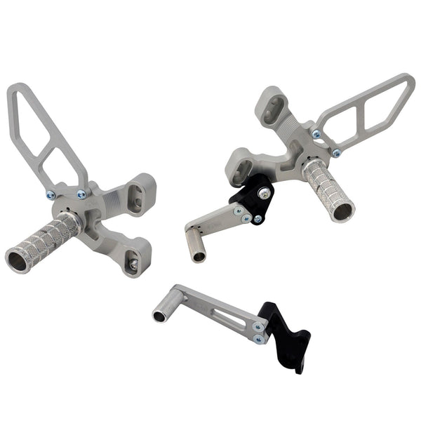 Woodcraft Ducati 848/1098/1198/848 EVO Complete Rearset - Clear
