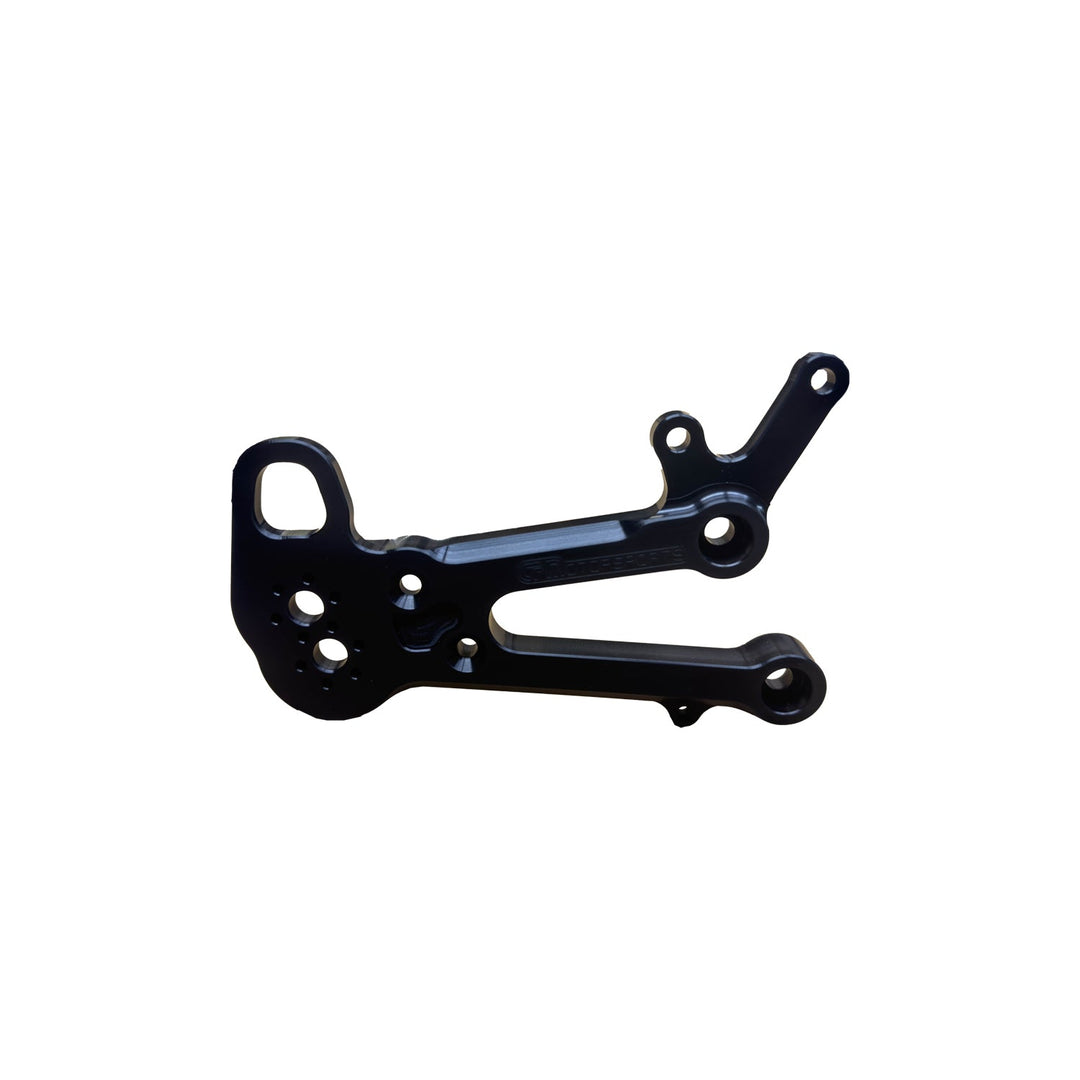 Woodcraft Aprilia RS660 Right Outer Eccentric Rearset Bracket, Black