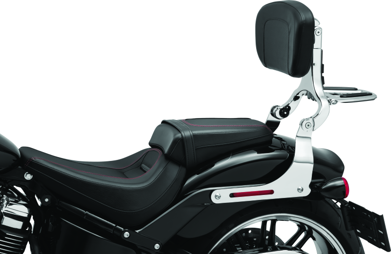 Kuryakyn Fixed Mounts Multi-Purpose Driver &amp; Passenger Backrest 18-Up Softail Black (7081)