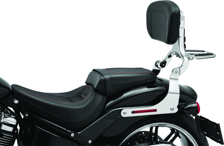 Kuryakyn Fixed Mounts Multi-Purpose Driver &amp; Passenger Backrest 18-Up Softail Black (7081)