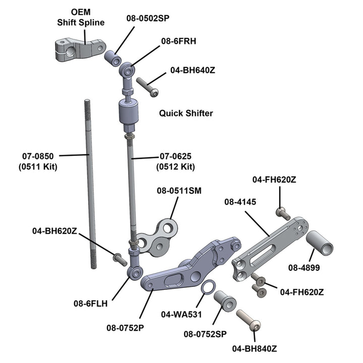 Woodcraft Triumph 675 06-2012 ( w/ aftermarket Quickshuft) GP Shift Pedal