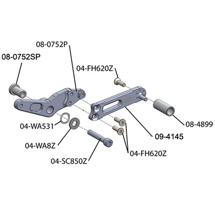 Woodcraft Shift Conversion Kit, BMW S1000RR 2009-14 Race Only