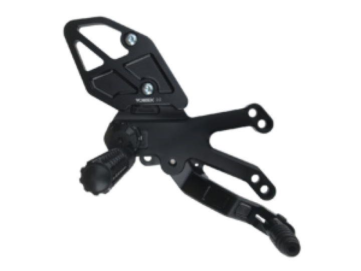Vortex 15-24 Yamaha YZF-R3 Rear Set — Black (RS628K)
