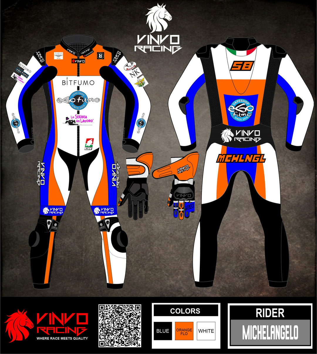 Custom Kangaroo Leather Race Suit