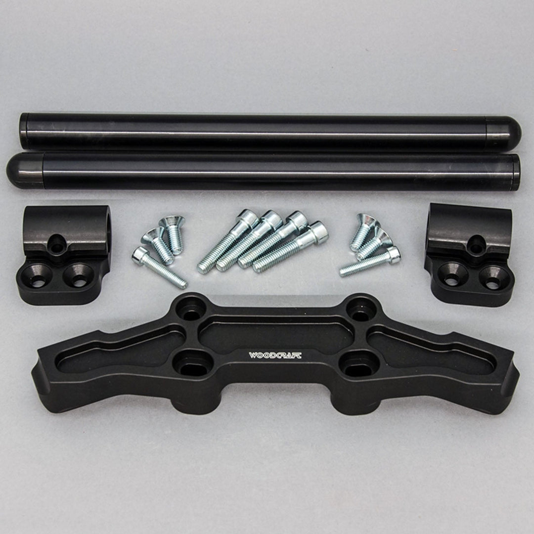 Woodcraft Clipon Adapter Plate w/ Black Bars Kawasaki NINJA 650 2006-2016, ER6N 2009-2011