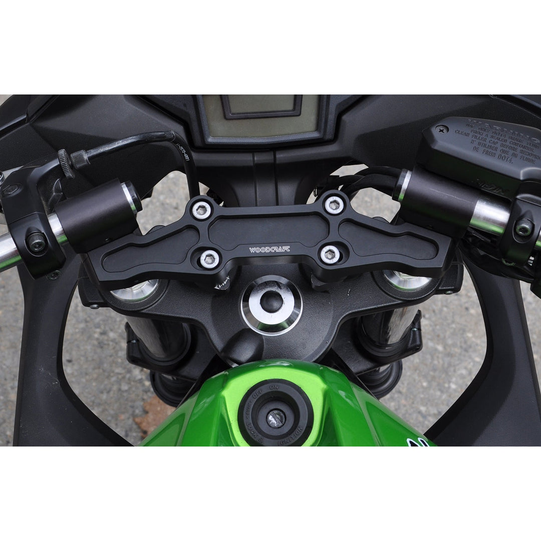 Woodcraft Clipon Adapter Plate w/ Black Bars Kawasaki NINJA 650 2006-2016, ER6N 2009-2011